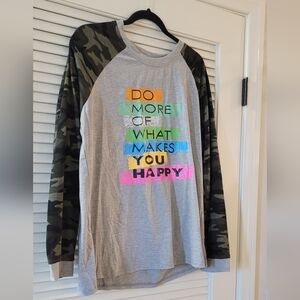(NWOT) Do More Of What Makes You Happy Long-Sleeve Graphic Shirt